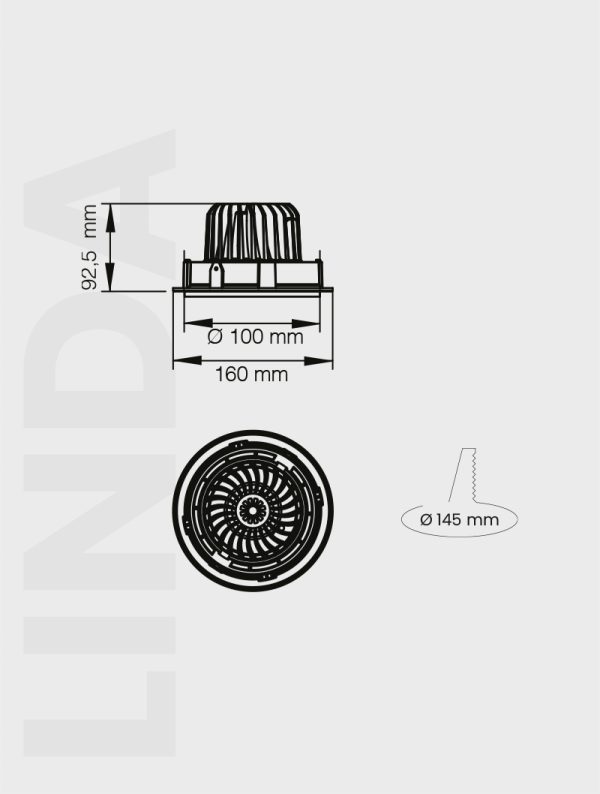 LİNDA SERİSİ MD 102-1-100 SIVA ALTI SPOT