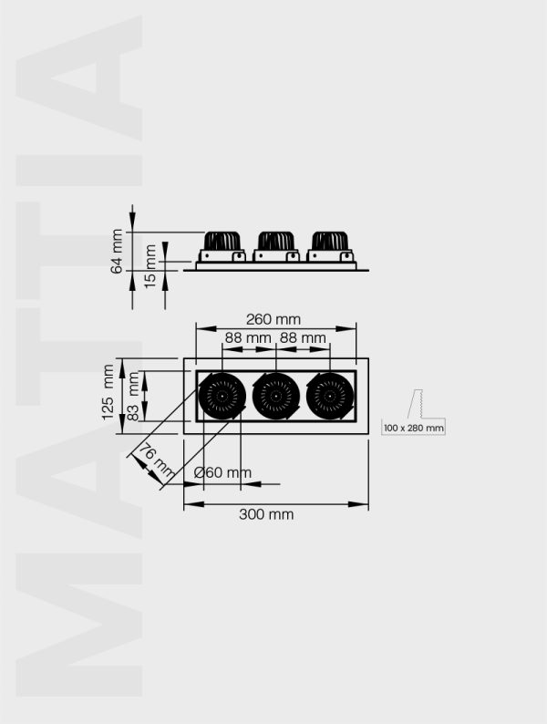 MATTİA SERİSİ MD 119-3-60 SIVA ALTI SPOT