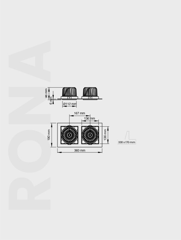 RONA SERİSİ MD 131-2-118 SIVA ALTI SPOT