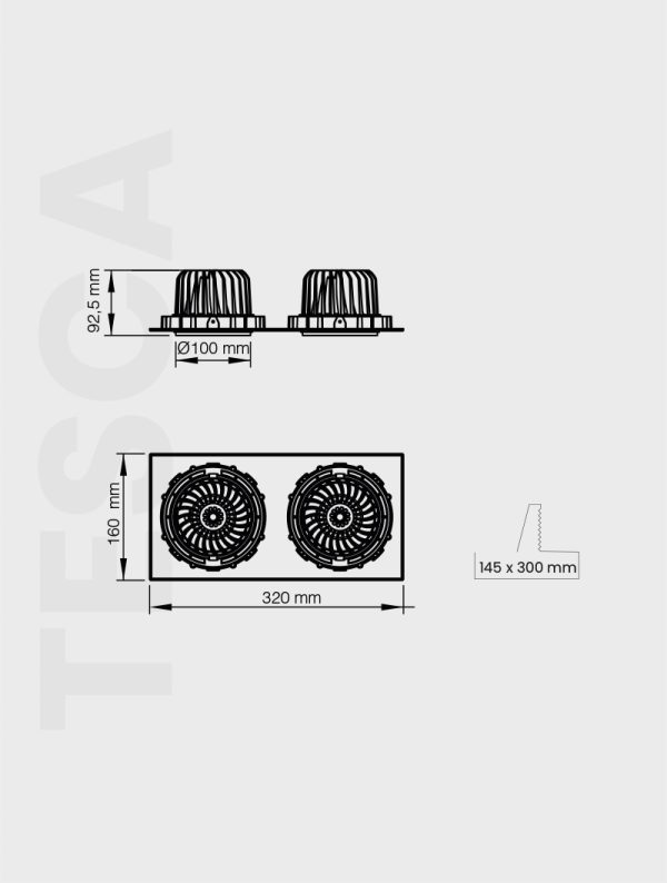 TESCA SERİSİ MD 101-2-100 SIVA ALTI SPOT