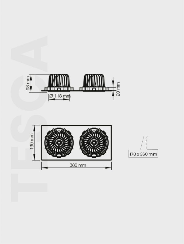 TESCA SERİSİ MD 101-2-118 SIVA ALTI SPOT